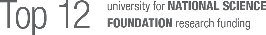 Top 12 university for National Science Foundation research funding
