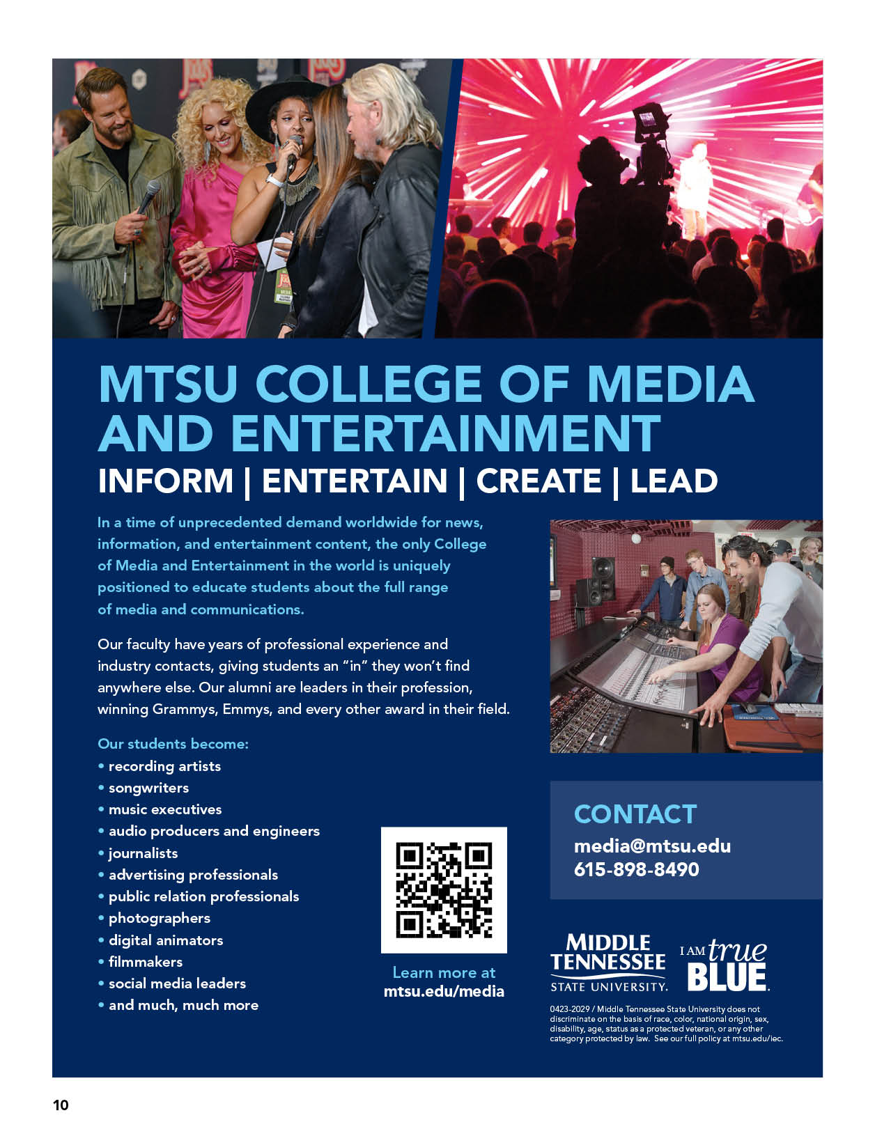 Middle Tennessee State University Visitors Guide 202324