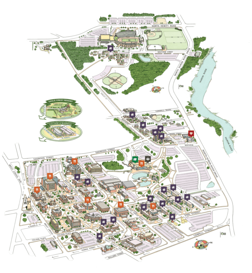 Eastern Michigan University Campus Map Campus Map - Points Of Interest | University Of Eastern Michigan Visitors  Guide