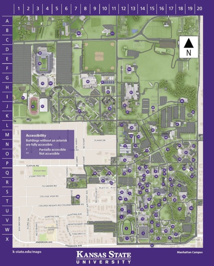 Kansas State University Campus Map Campus Map | Kansas State University Visitor Guide