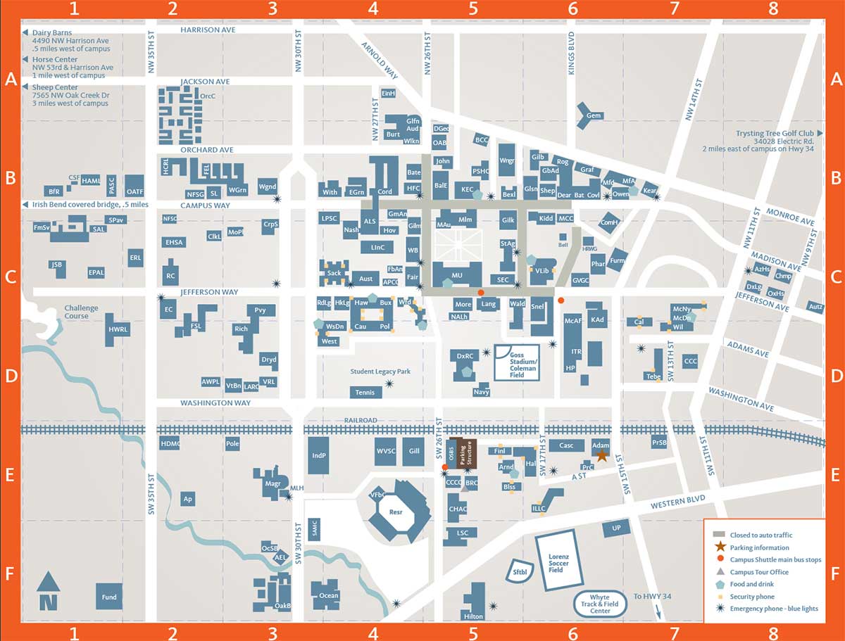 Oregon State University Campus Map Zip Code Map