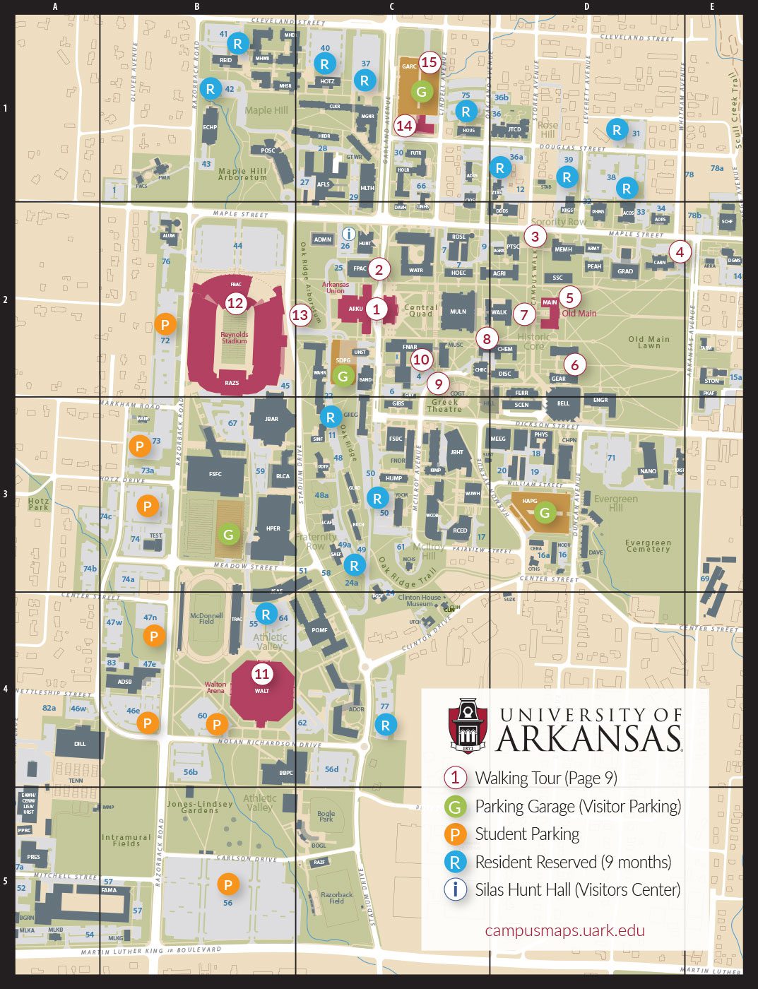 Uark Campus Map