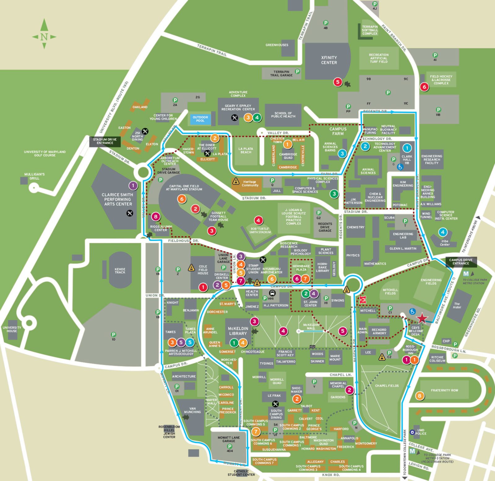 Campus Map | University of Maryland Visitor Guide