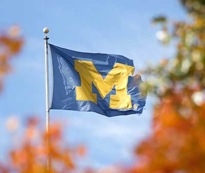 Michigan Flag Fall Foliage