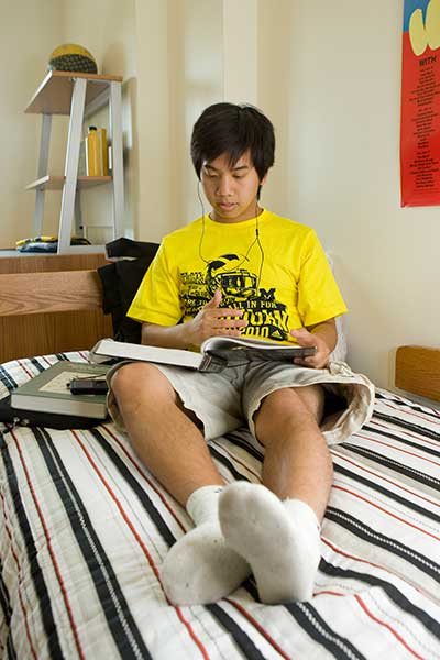  Student-Studying-in-Dorm