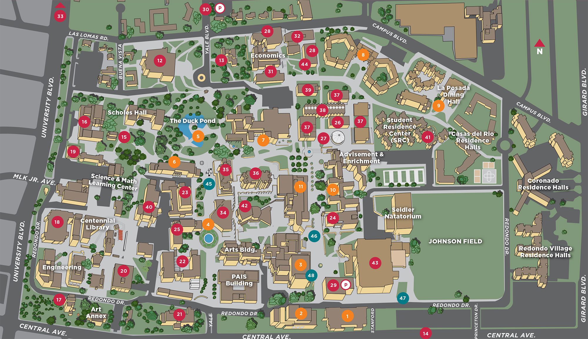 University Of New Mexico Map Self-Guided Tour | University Of New Mexico Visitors Guide